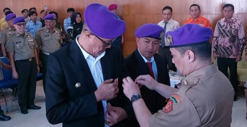 Wakil Bupati Sukabumi H. Andreas menghadiri pelantikan DPD IARMI Kabupaten Sukabumi periode 2024–2028 di Pendopo Sukabumi.