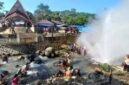 Suasana libur panjang Idul Adha 2025 membawa berkah bagi Geyser Cipanas Cisolok.