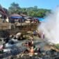 Suasana libur panjang Idul Adha 2025 membawa berkah bagi Geyser Cipanas Cisolok.