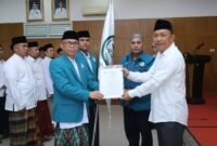 Wakil Bupati Sukabumi H. Andreas menghadiri pelantikan pengurus DPD LPQQ Kabupaten Sukabumi.