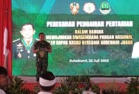 KASAD Jenderal TNI Maruli Simanjuntak meresmikan proyek irigasi pertanian di Ciracap,