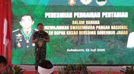 KASAD Jenderal TNI Maruli Simanjuntak meresmikan proyek irigasi pertanian di Ciracap,