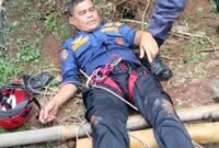 Aksi penyelamatan dramatis dilakukan Tim Damkar Pos IX Sagaranten