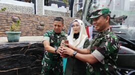 Kodim 0622/Kabupaten Sukabumi resmi menerima bantuan satu unit bus operasional dari Panglima TNI.