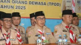 Sekda Kabupaten Sukabumi H. Ade Suryaman melantik Pengurus DKC Pramuka PAW 2025