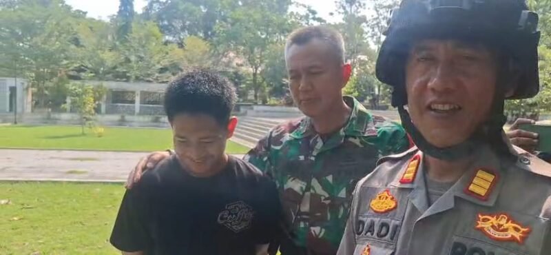 TNI Koramil 2202 Palabuhanratu bersama Polri bergerak cepat membubarkan kerumunan remaja