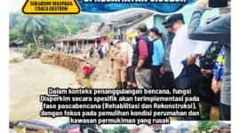 Dinas Perkim Kabupaten Sukabumi turun langsung ke lokasi banjir di Cisolok