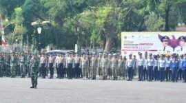 Barisan personel Dinas Perhubungan Kabupaten Sukabumi